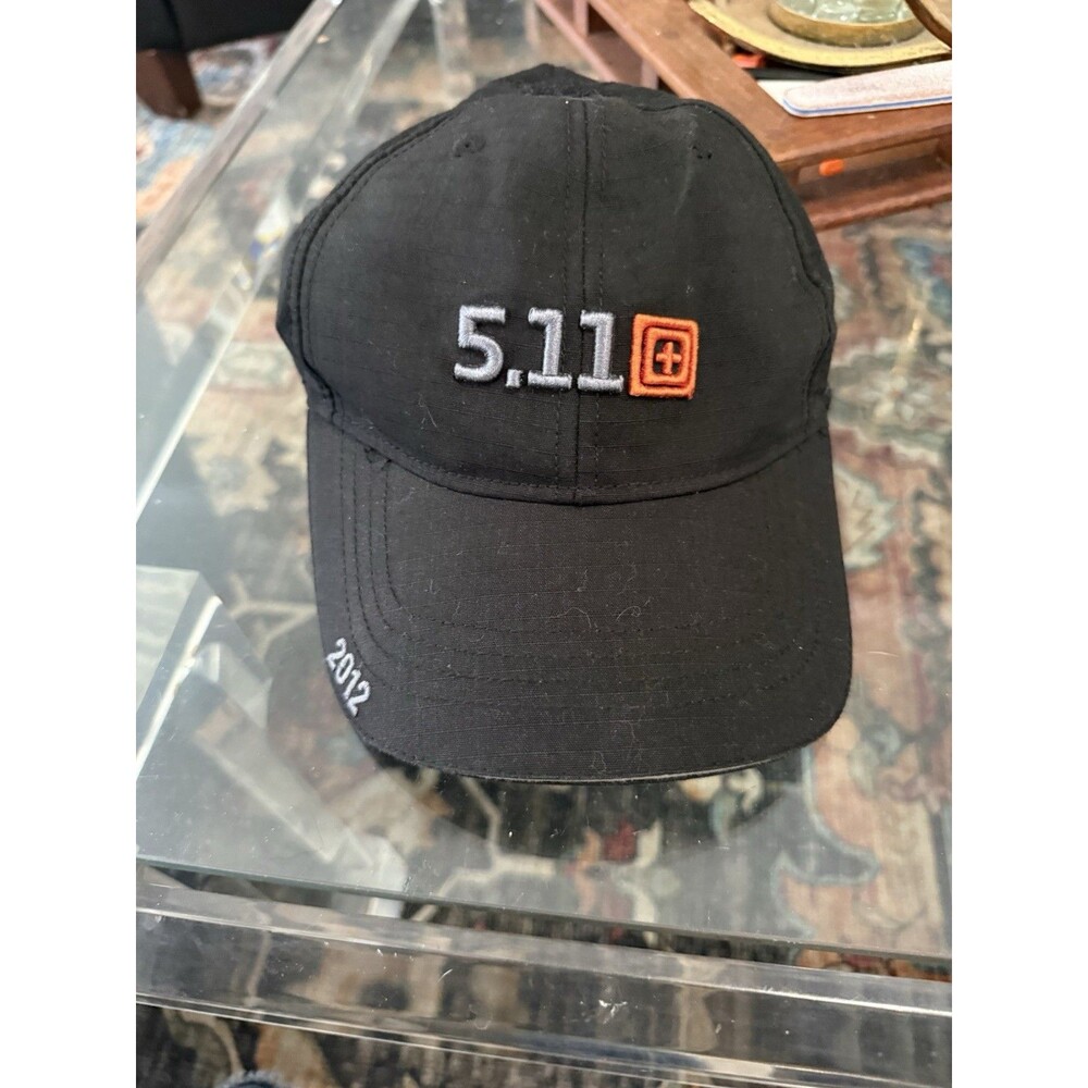 5.11 Tactical Hat Cap Black Strap Back Polyester Cotton Golf Logo Mens Logo 2012